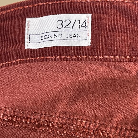 NWT GAP 1969 Sateen Corduroy Brown/Orange Leggin Jeans, Size 32/14 R - Picture 7 of 15